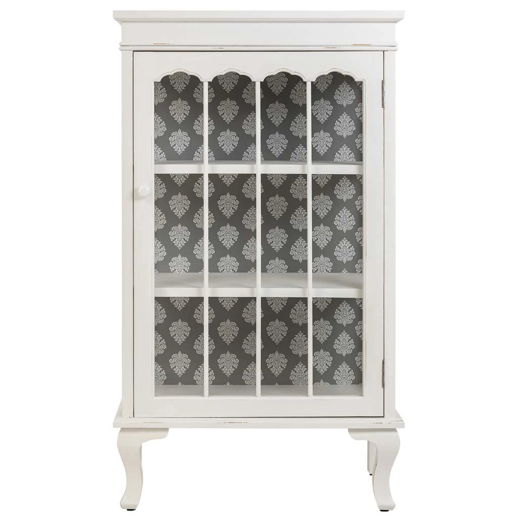 Vetrina in legno bianco 60,5x40,5x114,5h