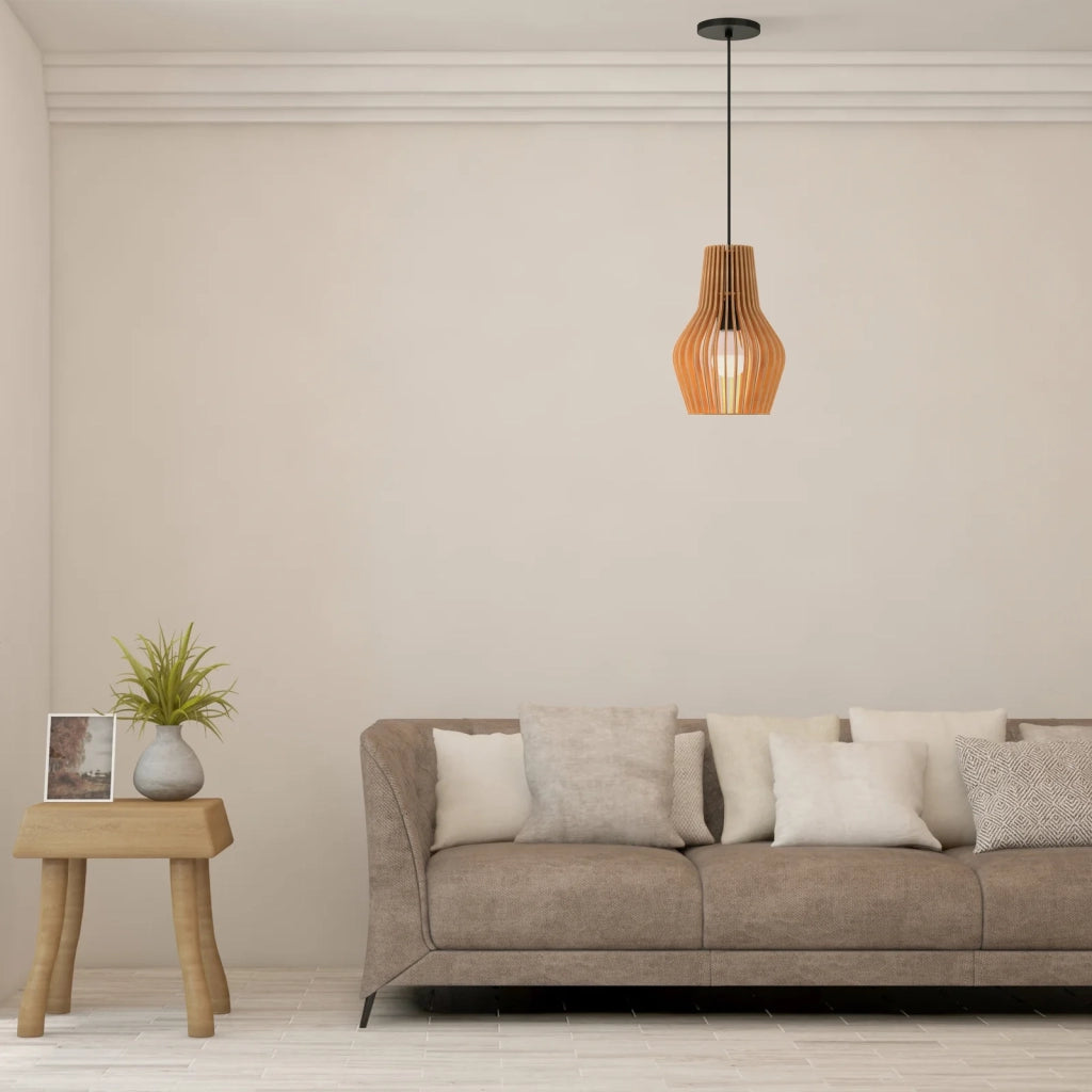 Maytoni Lampada a Sospensione Moderna Roots 1 Luce E27 40W Nero Metallo