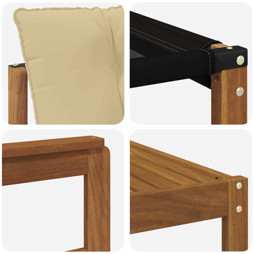 Set di divani da esterno con cuscino 7 pcs Naturale e Beige 3369212