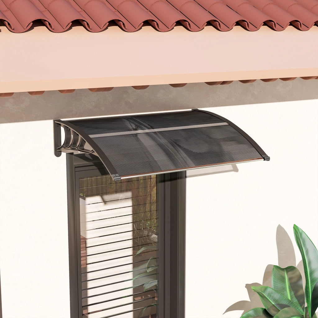 Tettuccio da esterno in policarbonato e alluminio ¨C Minimal ¨C 100x75 cm nero