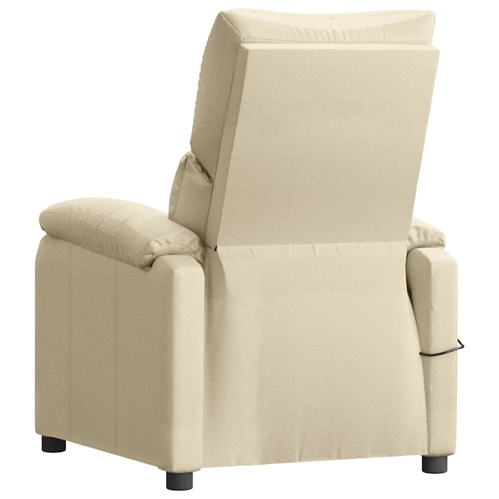 Poltrona Massaggiante Crema in Tessuto 322455