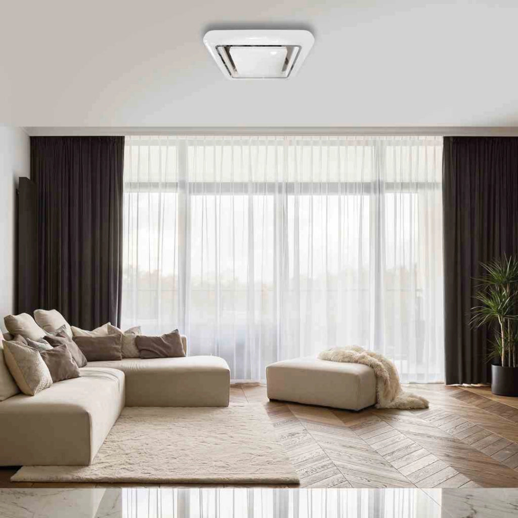 Plafoniera LED Milagro Cameron 38W 43cm cromata dimmer