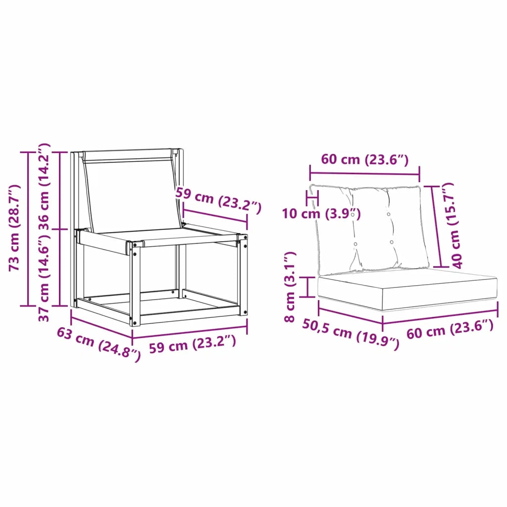 Set di divani da esterno 3 pz Bianco e Grigio Chiaro 3389157