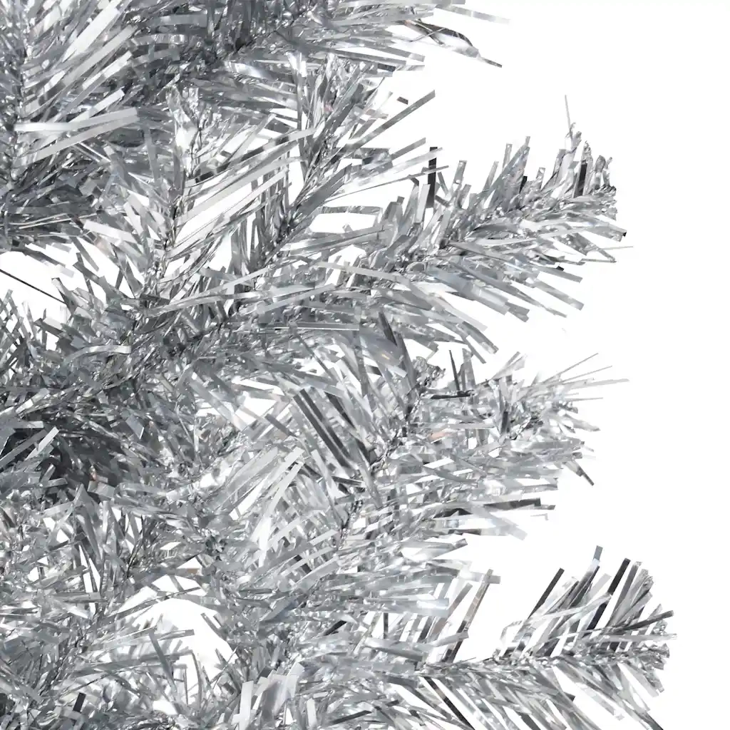 Albero Natale | Decorazioni natalizie Artificiale Sottile a Met¨¤ Supporto Argento 180cm