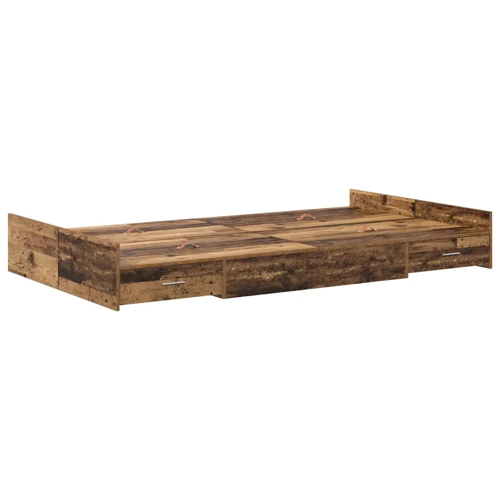 Struttura letto con contenitore Legno vecchio 120 x 190 cm 3335331