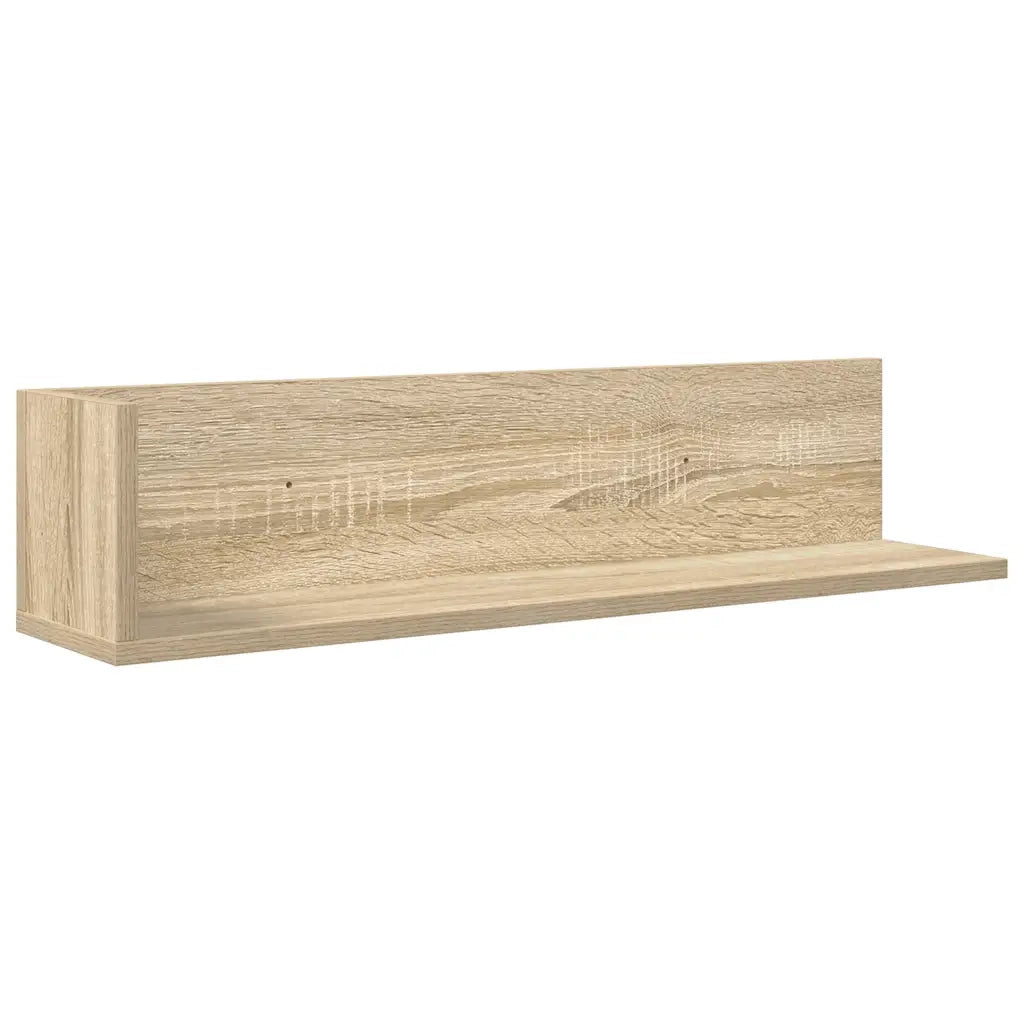 2 pz Mensole Parete | Mensola sospesa Rovere Sonoma 75x16,5x16,5 cm in Truciolato