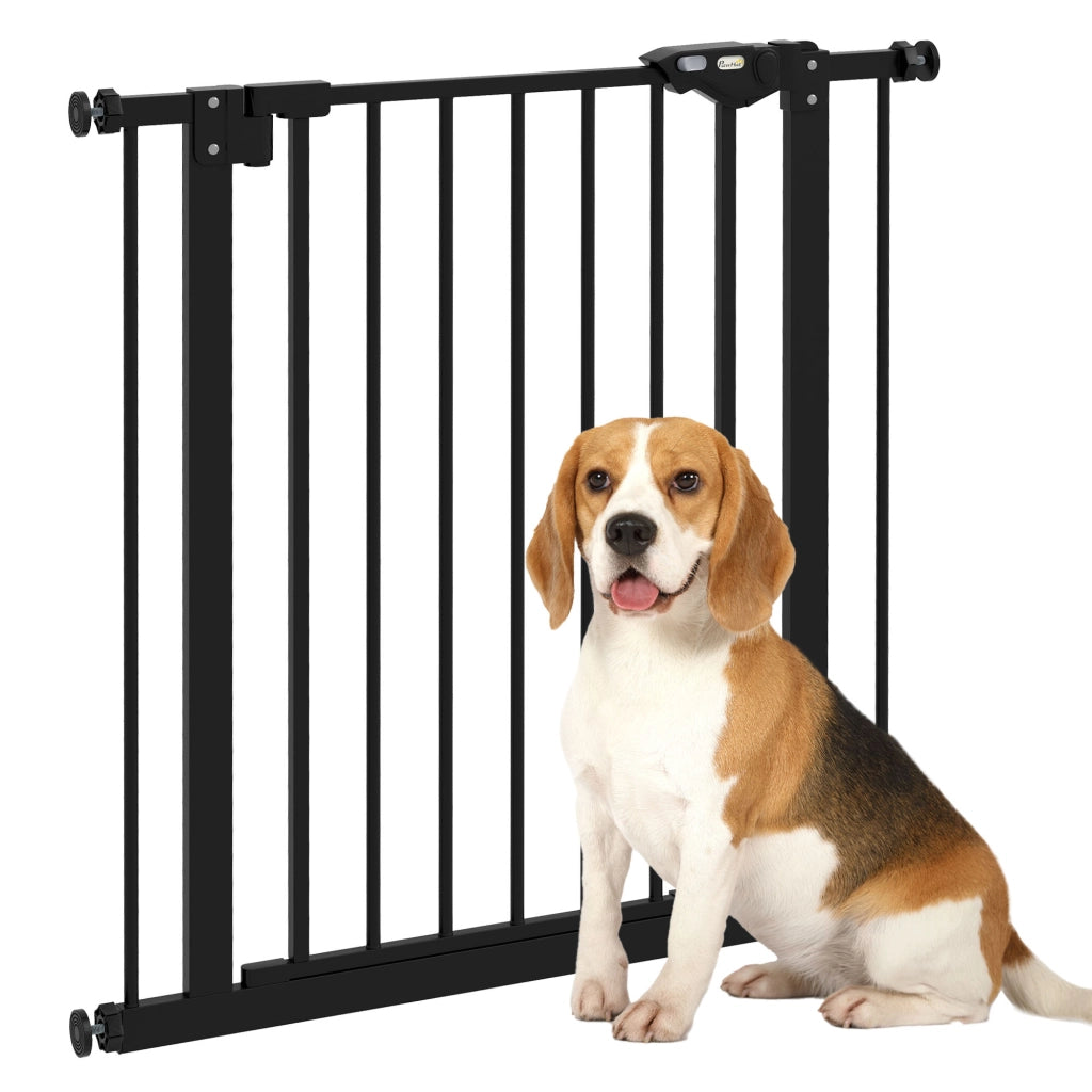 Cancelletto di Sicurezza per Cani e Animali ¨C Xylo ¨C Chiusura Automatica Nero 68x77 cm