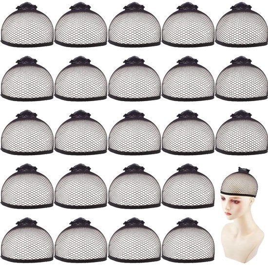 Capelli in Elastico da 50 Pezzi - Capelli Flessibili in Poliestere - Nero - Poliestere Estensibile - Adattamento Invisibile - Adatto per Capelli Lunghi/Corti - Capelli in Elastico
