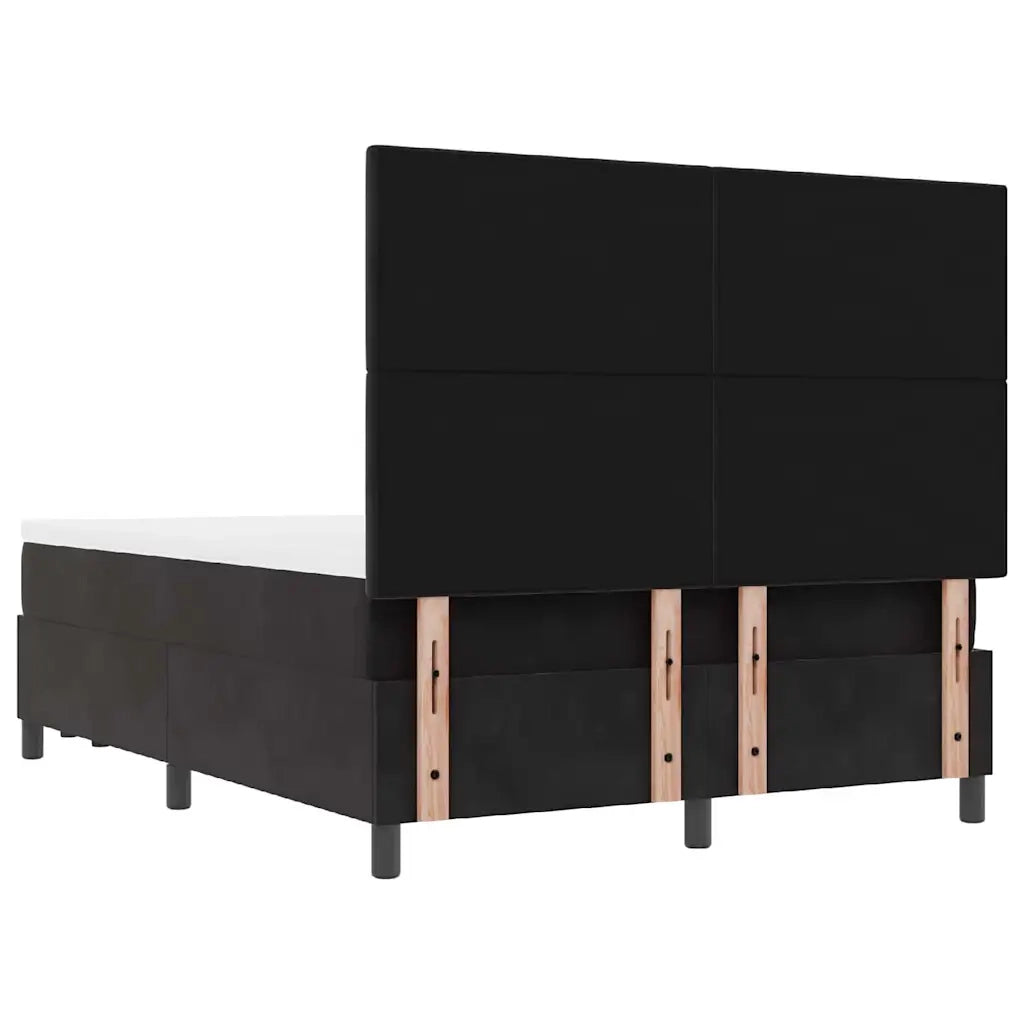 Letto a molle con testiera Nero 190 x 140 cm Velluto 3344512