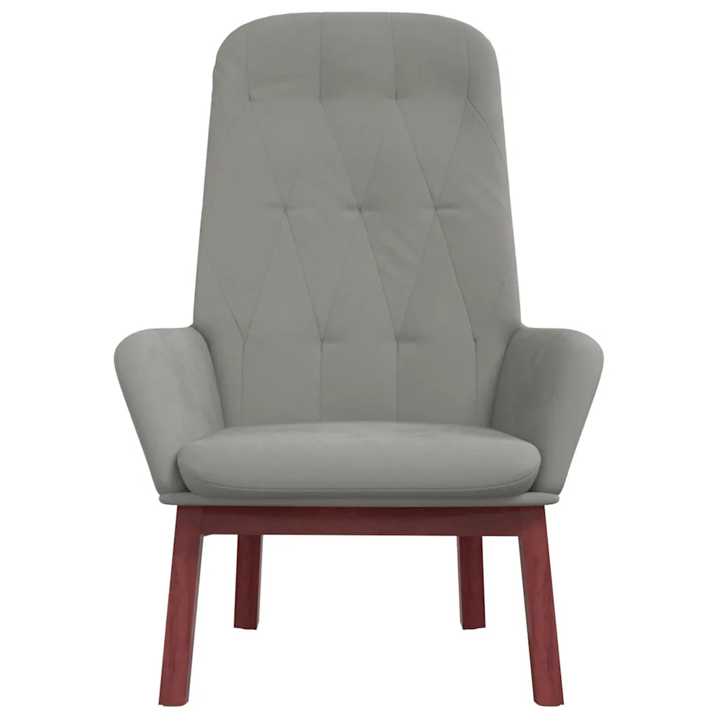 Poltrona Relax Grigio Chiaro in Velluto 341218