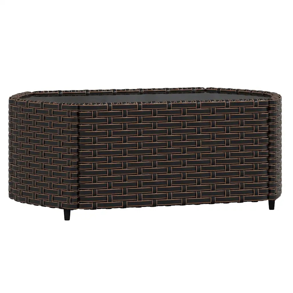 Set Mobili da Giardino 3 pz con Cuscini in Polyrattan Marrone CFW6188557