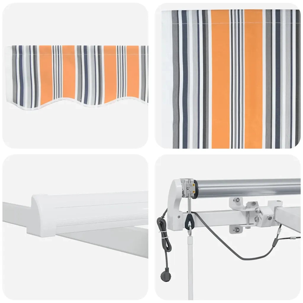 Tenda Retrattile Multicolore 450 × 300 cm Poliestere e Metallo 3330930