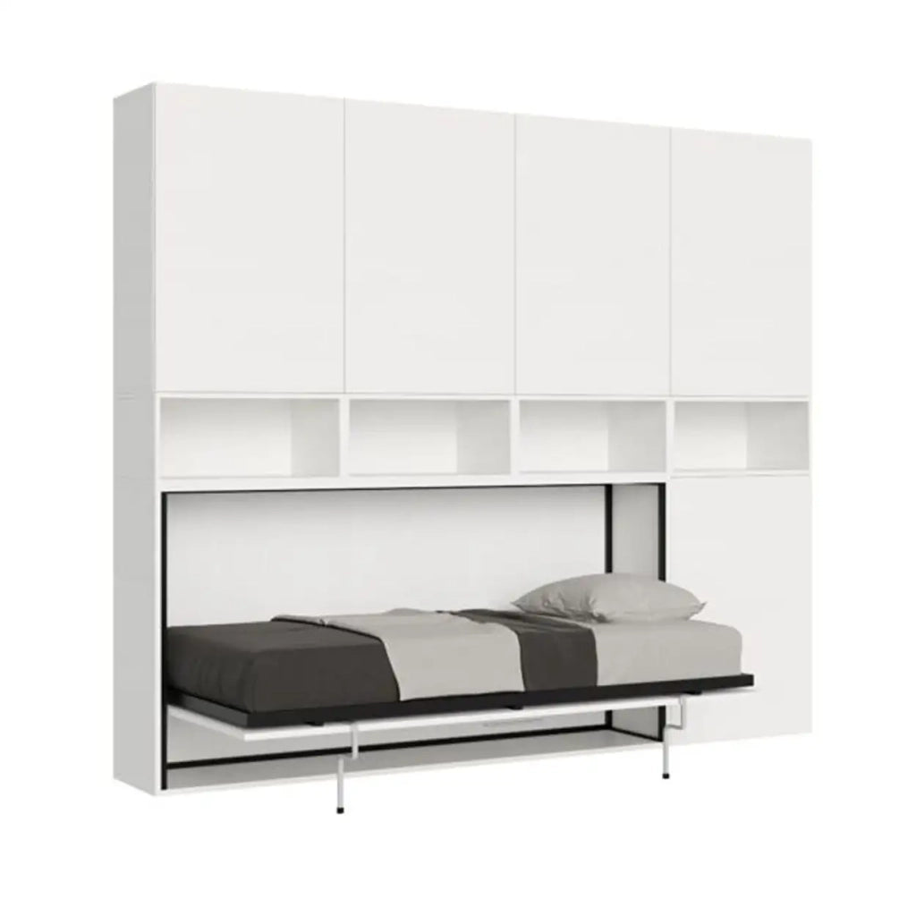 Letto singolo a scomparsa Kando comp.C bianco frassino