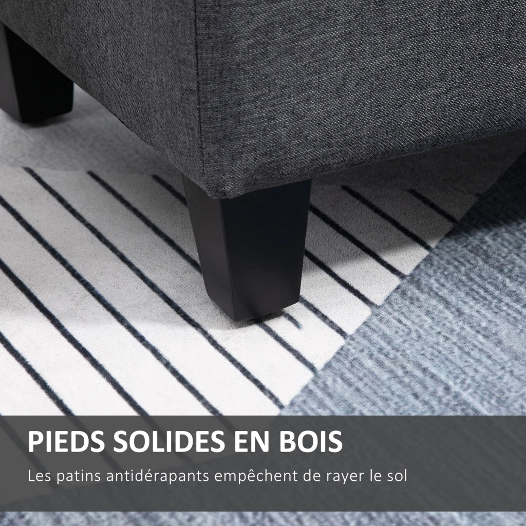Pouf contenitore ¨C Minimal ¨C grigio scuro 100x40x44 cm