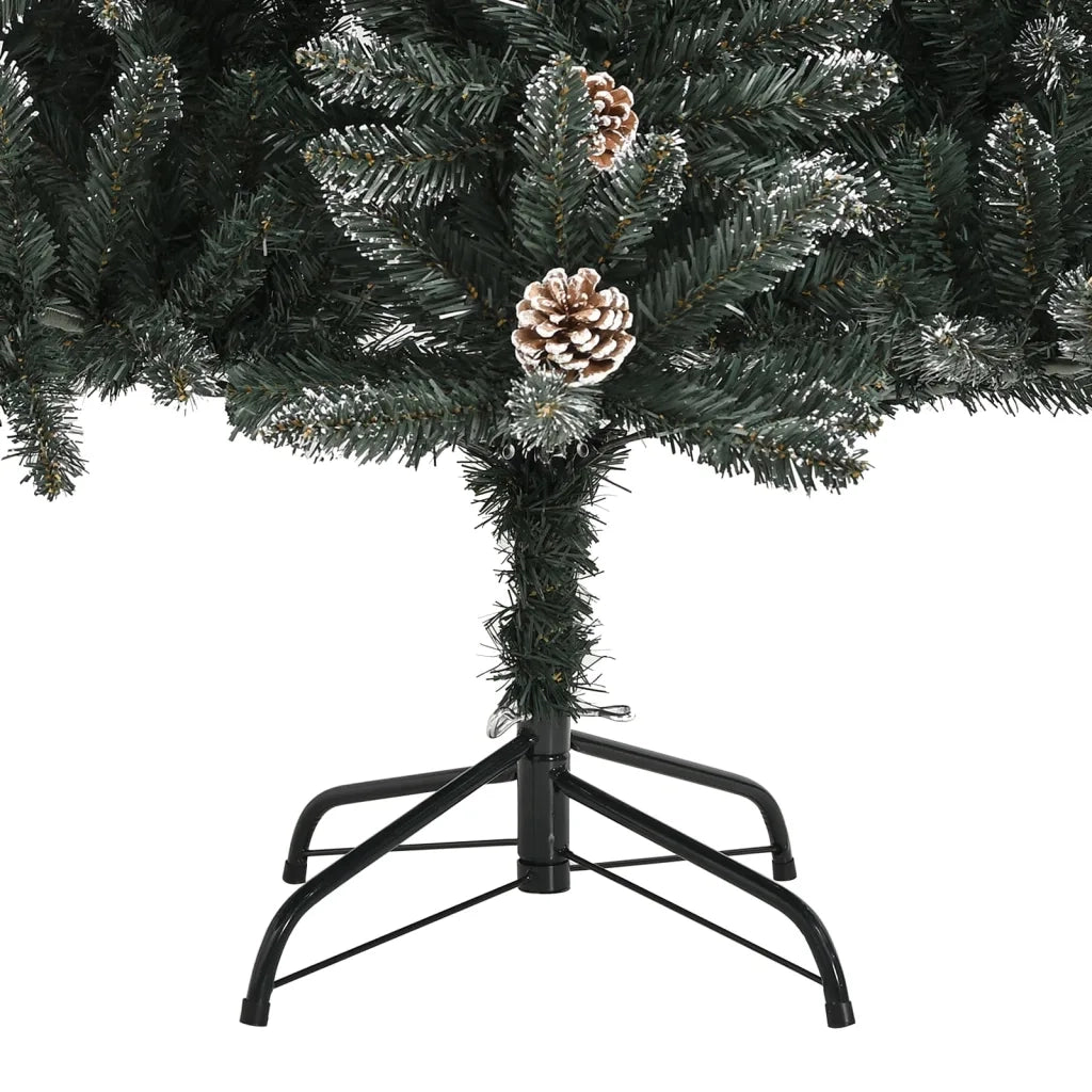 Albero di Natale Artificiale con Base Verde 150 cm PVC 345179