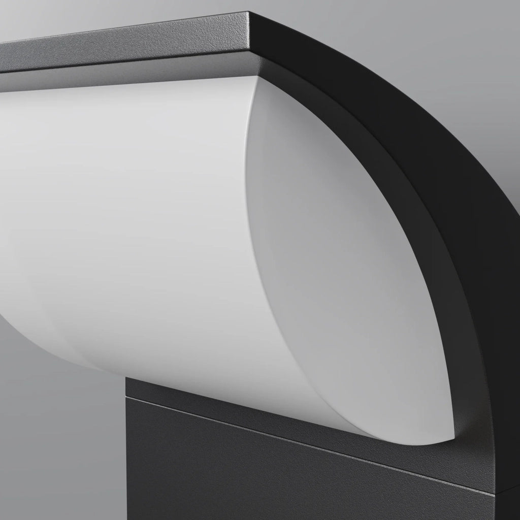 Maytoni applique moderna Stock 1 luce LED integrato IP65 grafite alluminio diffusore bianco opaco