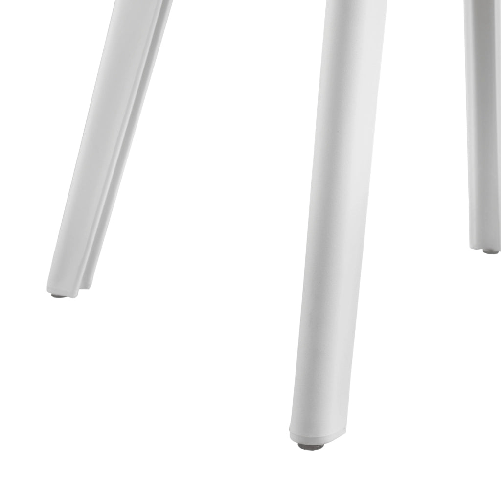 [en.casa] Sedie per Sala da Pranzo Design 83 x 54 x 48 cm Set di 6 Pezzi Plastica Bianco