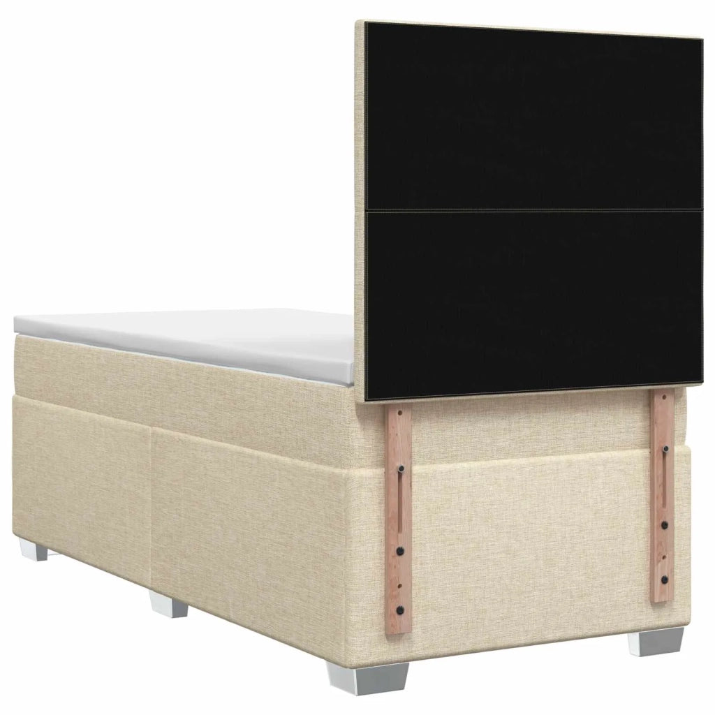Letto box spring con materasso Crema 80 x 200 cm Tessuto 3454745