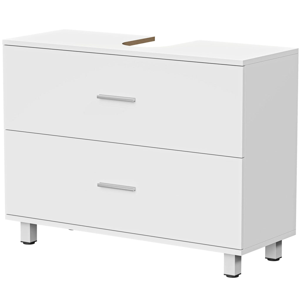Mobile sottolavabo con 2 cassetti ¨C Xylo ¨C Bianco 80x30x60 cm