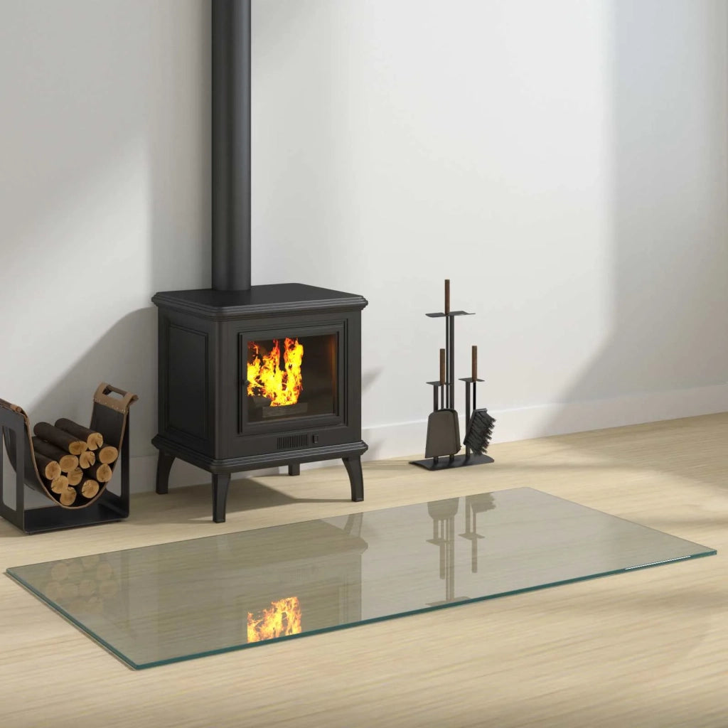 Piastra in vetro per camino Trasparente 120 x 60 cm Vetro 353861
