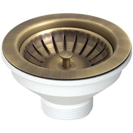 PILETTA 114 MM PER LAVELLO CON FORO 90 MM- Pirite - Ottone anticato- DH- pezzi 1