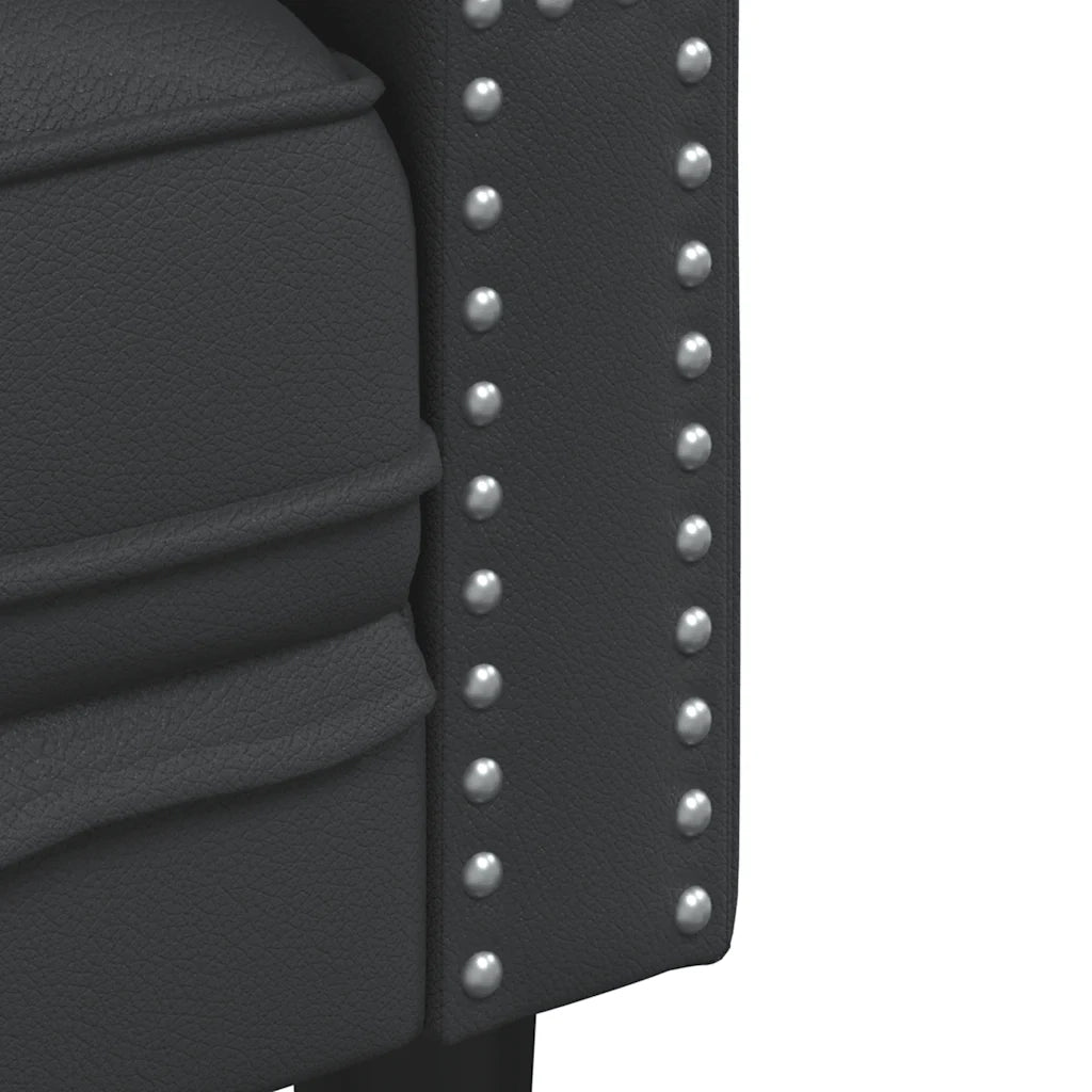Divano | Divano da soggiorno | Sofa Chesterfield Nero in Similpelle