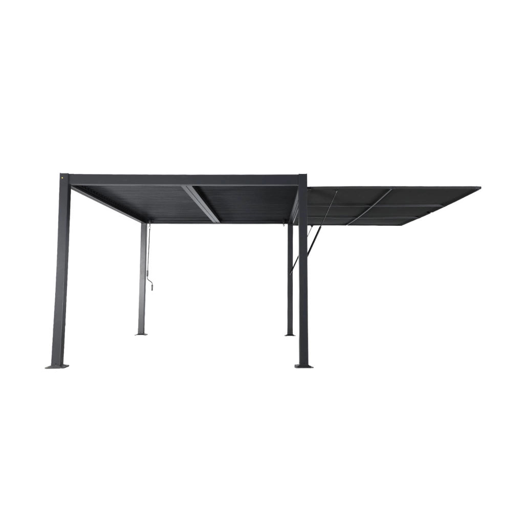 Tenda laterale retrattile in alluminio e textilene per pergola