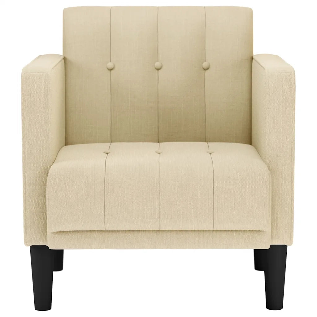 Divano Sedia con Braccioli Crema 53 cm in Tessuto 4100548