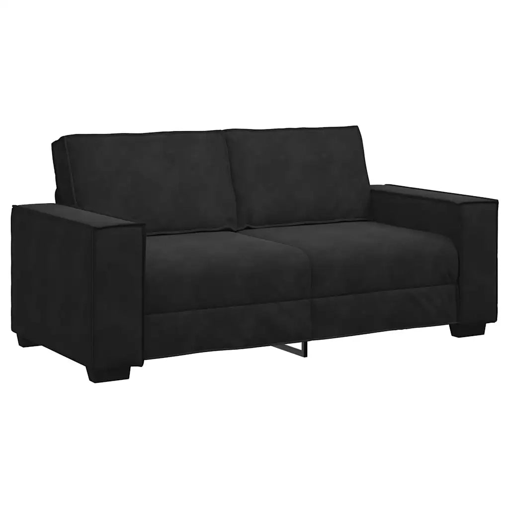 Divano a 2 Posti-Sofa 2 Posti Nero 140 cm in Velluto 955326