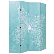 Divisorio Ambienti | Divider per stanze | Paravento Pieghevole 160x170 cm Stampa Farfalla Blu
