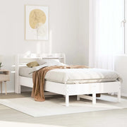 Letto senza Materasso-Struttura Letto Bianco 75x190 in Legno Massello di Pino 449518
