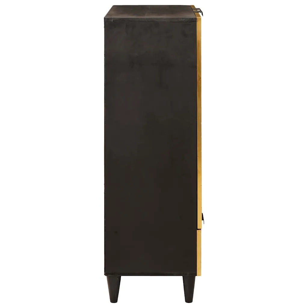 Mobile laterale con cassetto Nero e Oro 60 x 33,5 x 100 cm 4017858