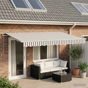 Tenda retrattile Grigio chiaro e bianco 4 × 3 m 3426024