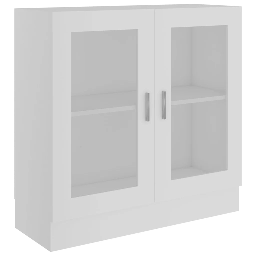 Armadietto con Vetrina Bianco 82,5x30,5x80 cm Legno Multistrato 802741