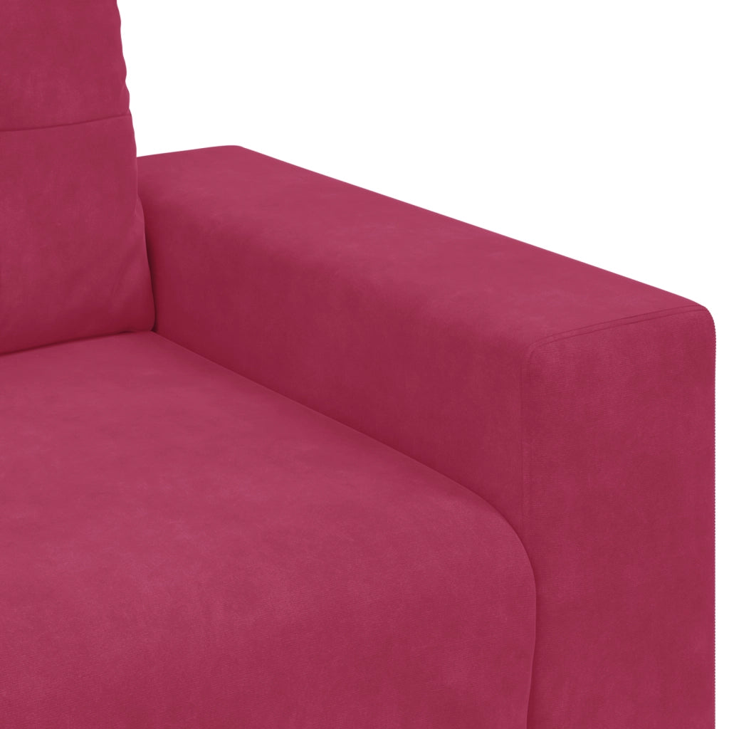 Set di divani 2 pcs Rosso vino 221 x 78 x 80 cm Velluto 3324725