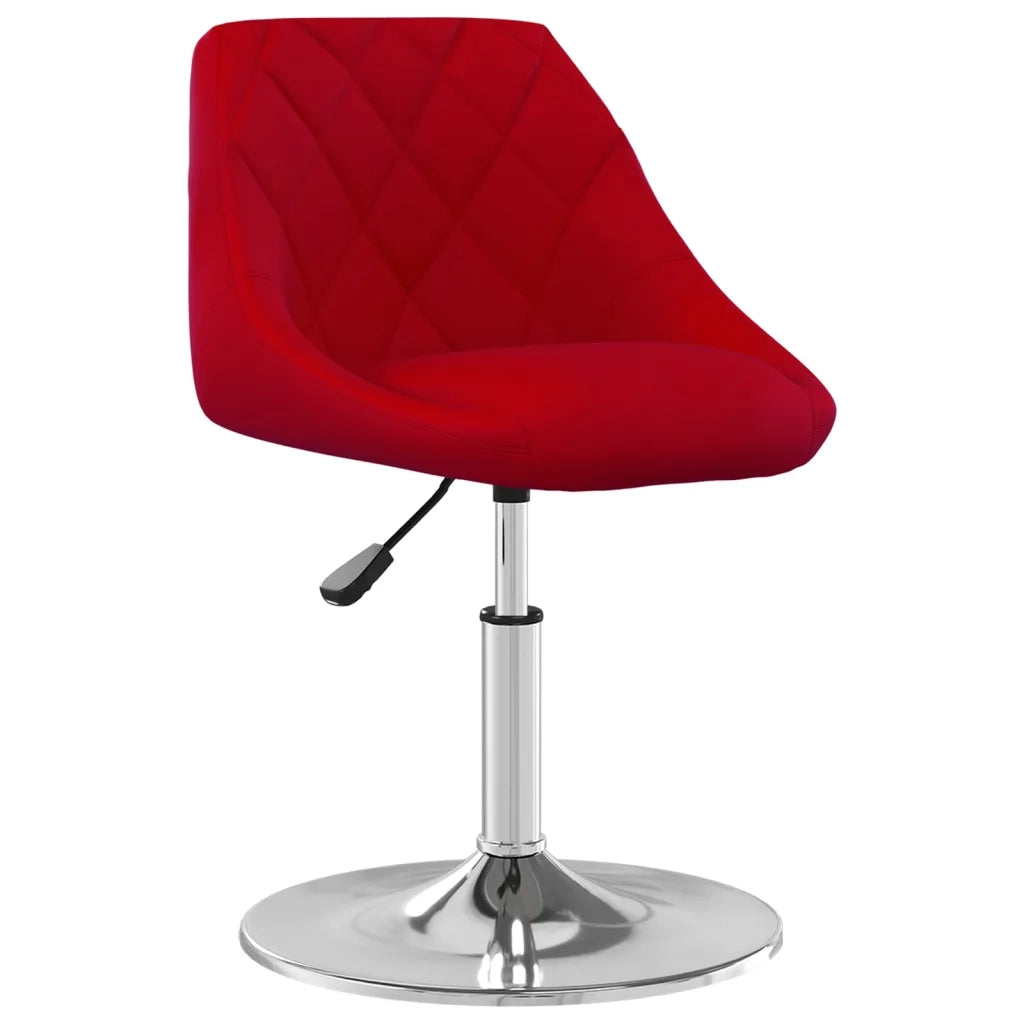 Sedie da Pranzo Girevoli 6 pz Rosso Vino in Velluto 3088775