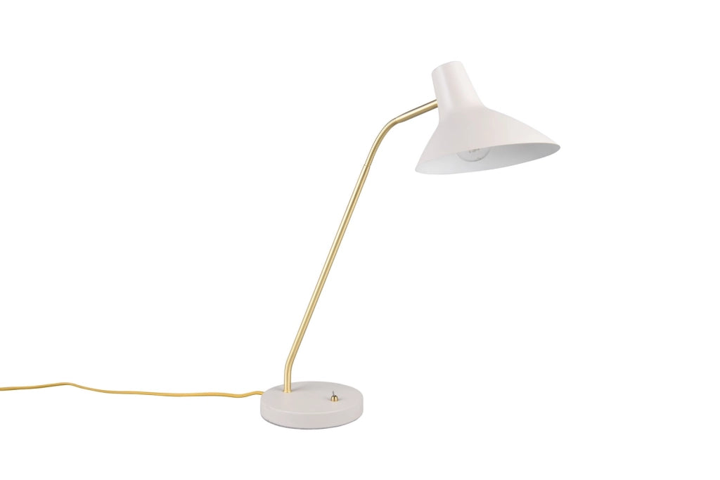 Lampada tavolo grigia ottone E27 10W Trio Traveller