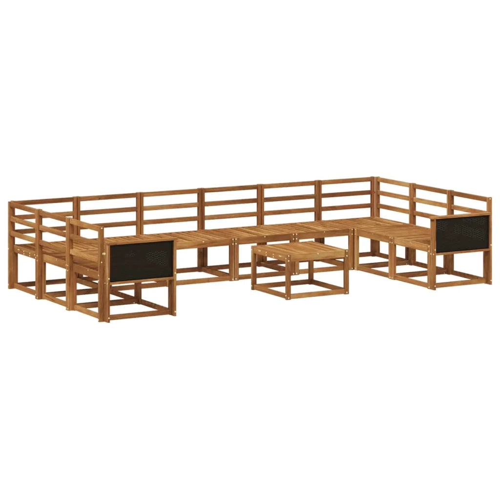 Set di divani da esterno 11 pcs Naturale