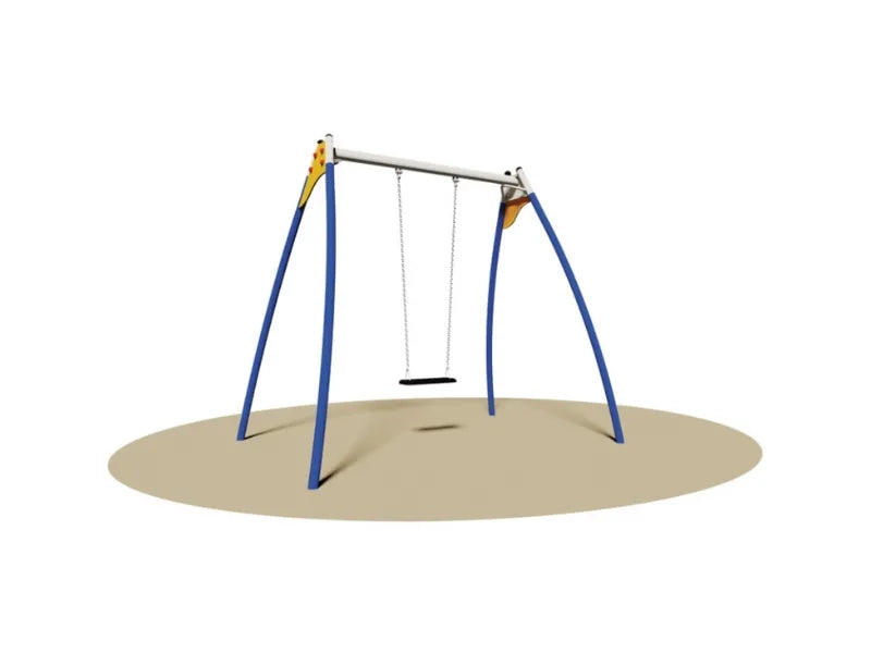 Altalena Trilli 973 acciaio zincato 1 posto H230cm EN 1176 sedile antiurto - Piano
