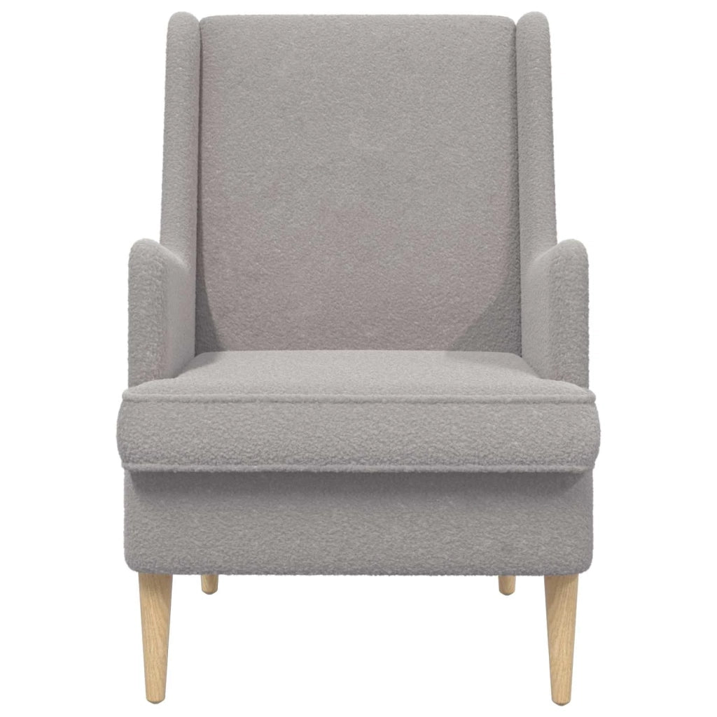 Poltrona Grigio Chiaro Bouclé 42029956