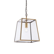 Lampada a sospensione Hurst lanterna ottone Endon E27