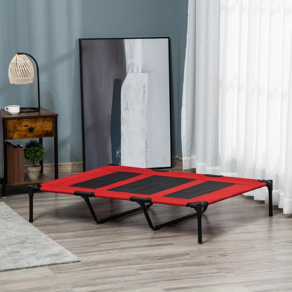 Cuccia per cani pieghevole ¨C Minimal ¨C Rosso e nero 122x92x23 cm