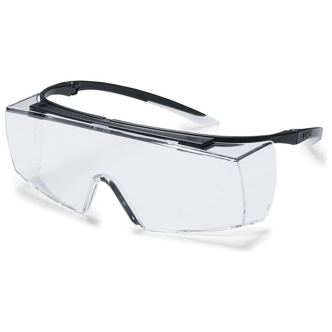 Uvex 9169585 Super Fit OTG Occhiali di Protezione Sovrapponibili UV400 EN166 EN170 colore Nero Trasparente