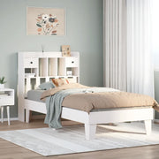 Letto senza Materasso-Struttura Letto Bianco 75x190 in Legno Massello di Pino 733891