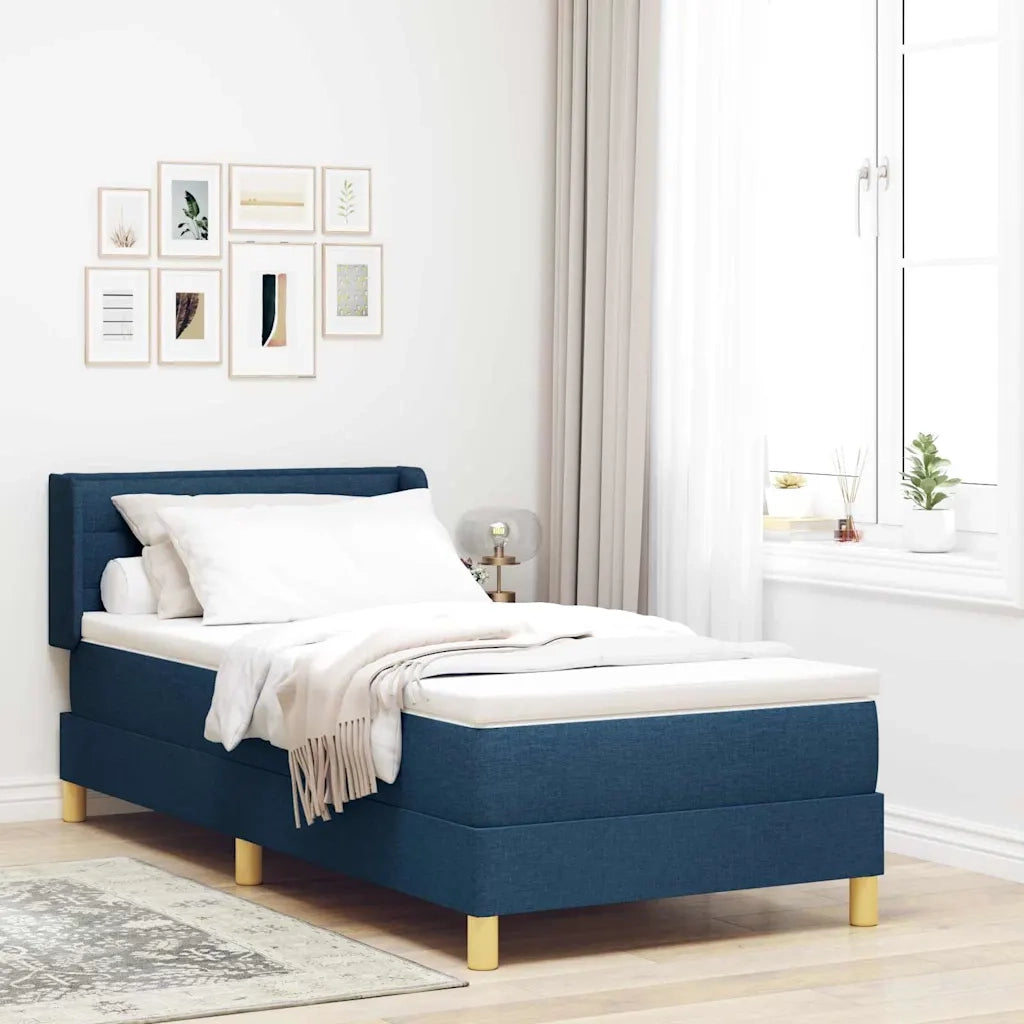 Letto a molle con materasso Blu 200 x 100 cm Tessuto 3341222