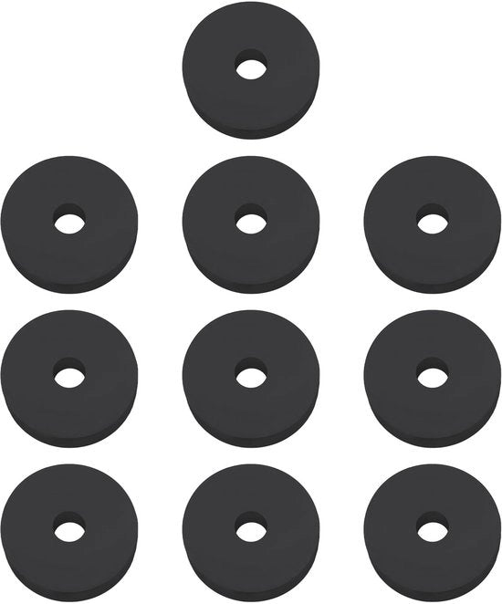 Tappo di gomma - 10 pezzi - Nastro di sigillatura - Anello di chiusura - Adatto per 1/2 pollici tubi - Diametro esterno 16mm - Materiale gomma - Tappo di gomma per tubi