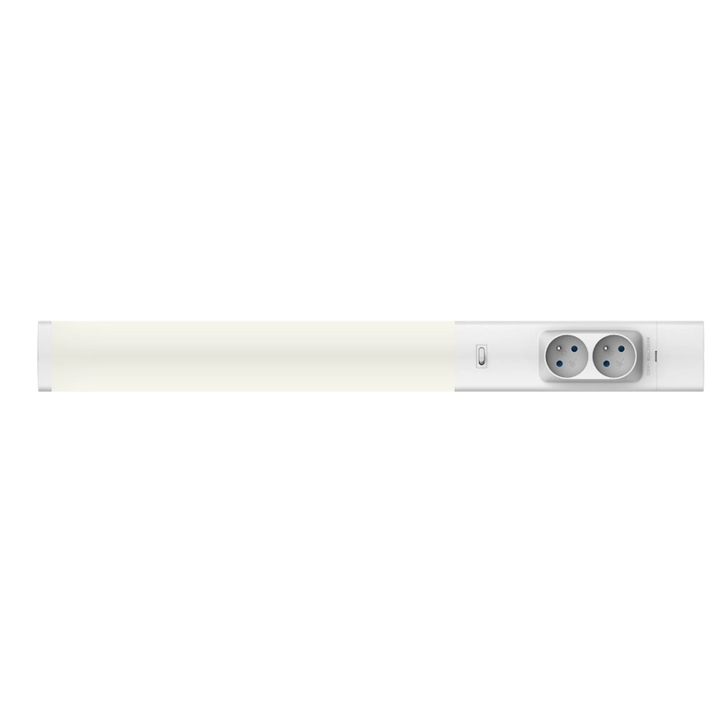 Lampada sottopensile 60cm bianca con prese 4000K LED 18W