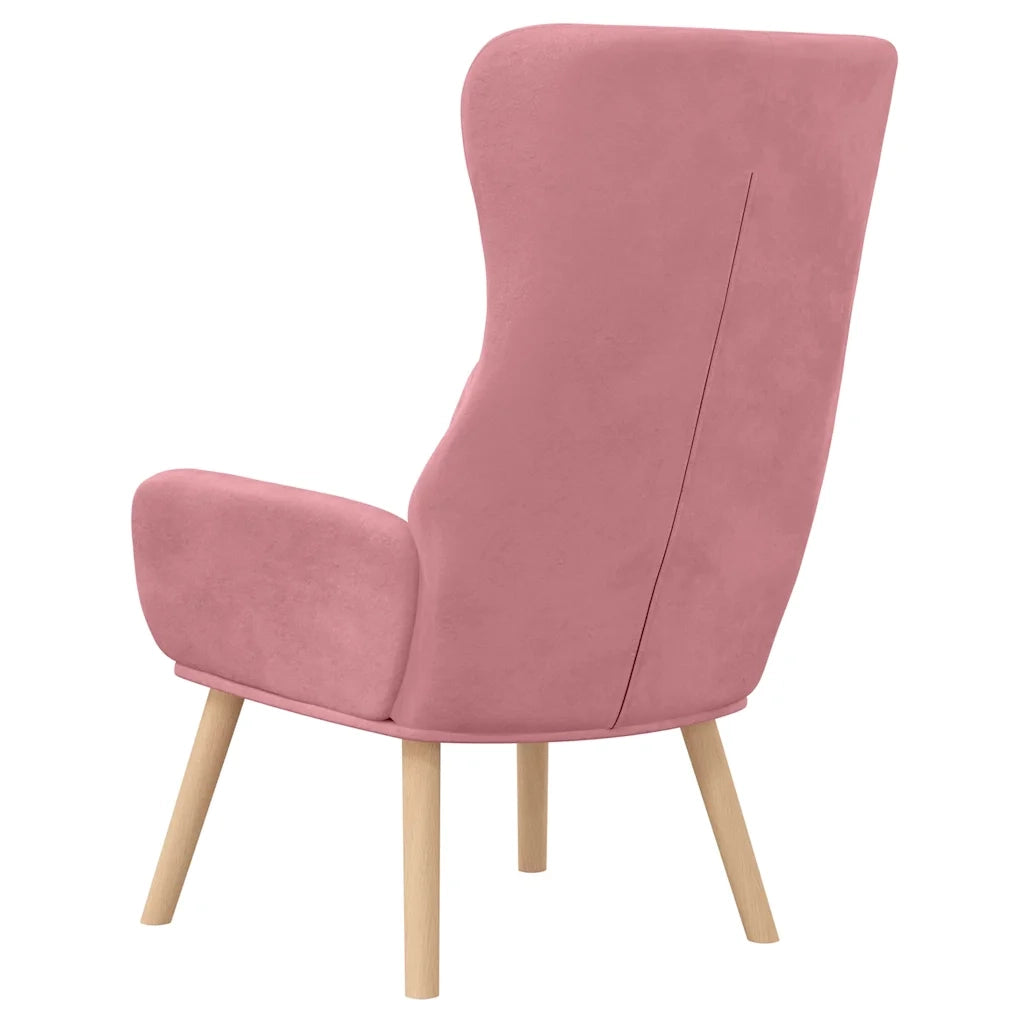 Sedia Relax Rosa in Velluto 341355