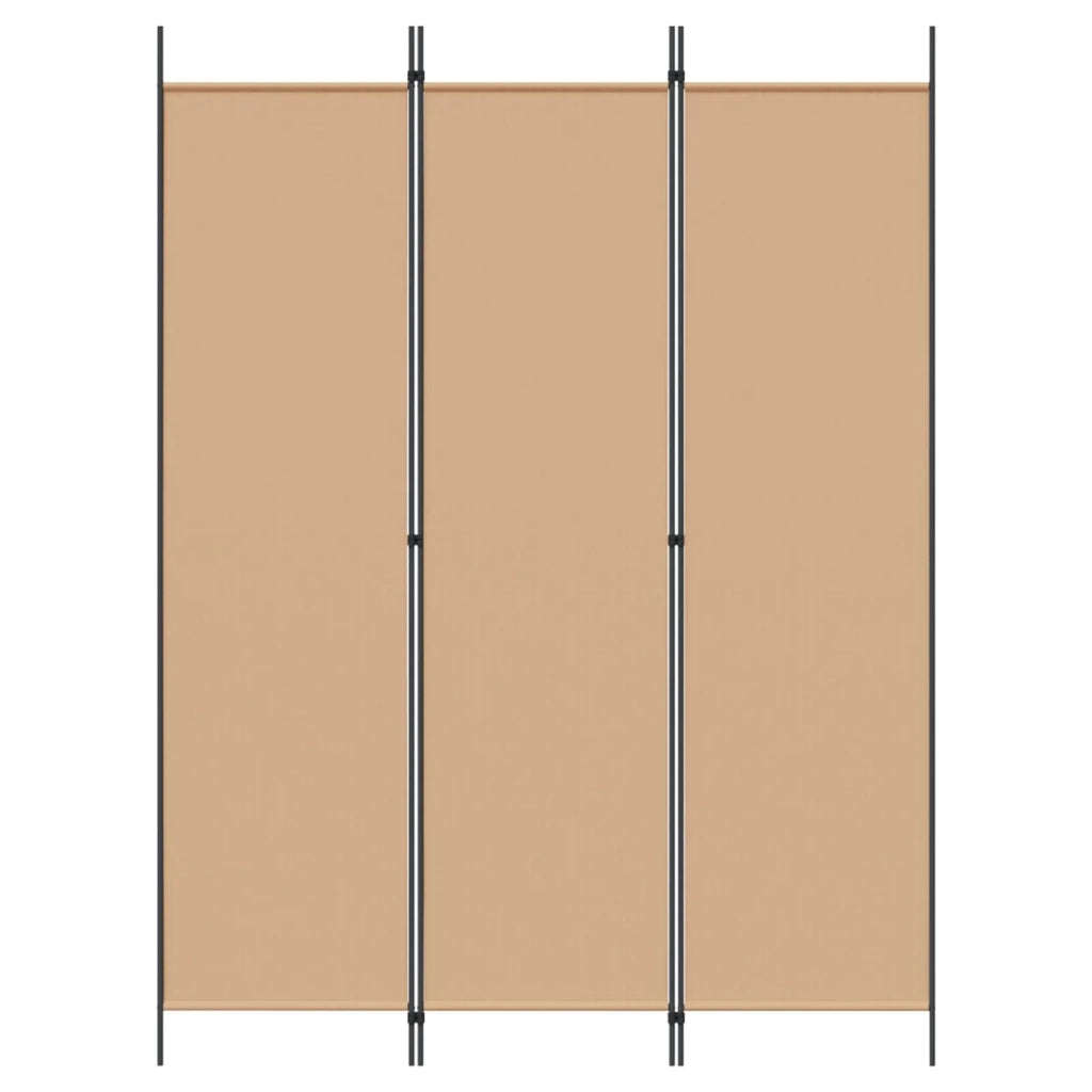 Divisorio Ambienti | Divider per stanze | Paravento a 3 pannelli Beige 150 x 200 cm Tessuto