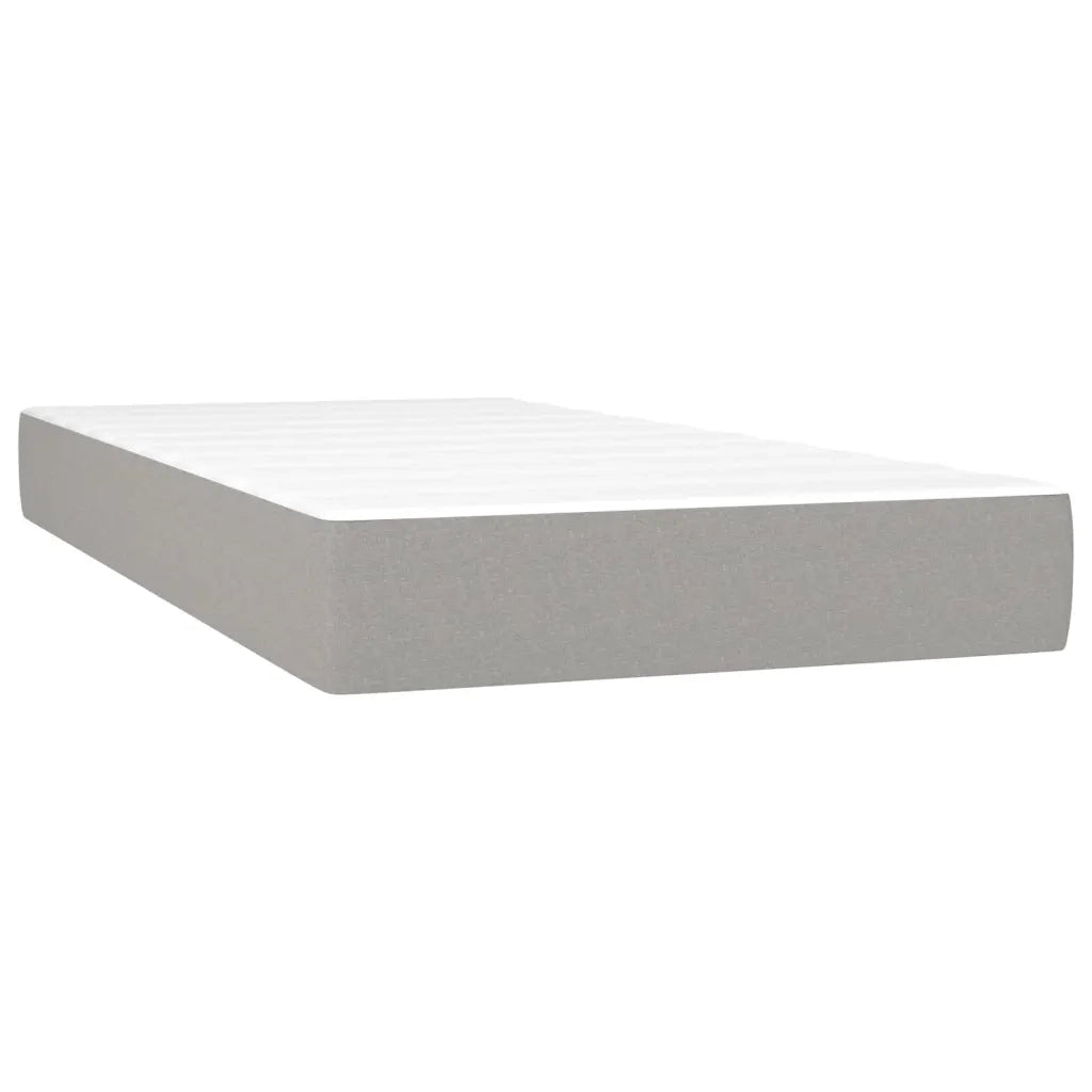 Giroletto a Molle con Materasso-Struttura Letto Grigio Chiaro 90x190 cm Tessuto 749014